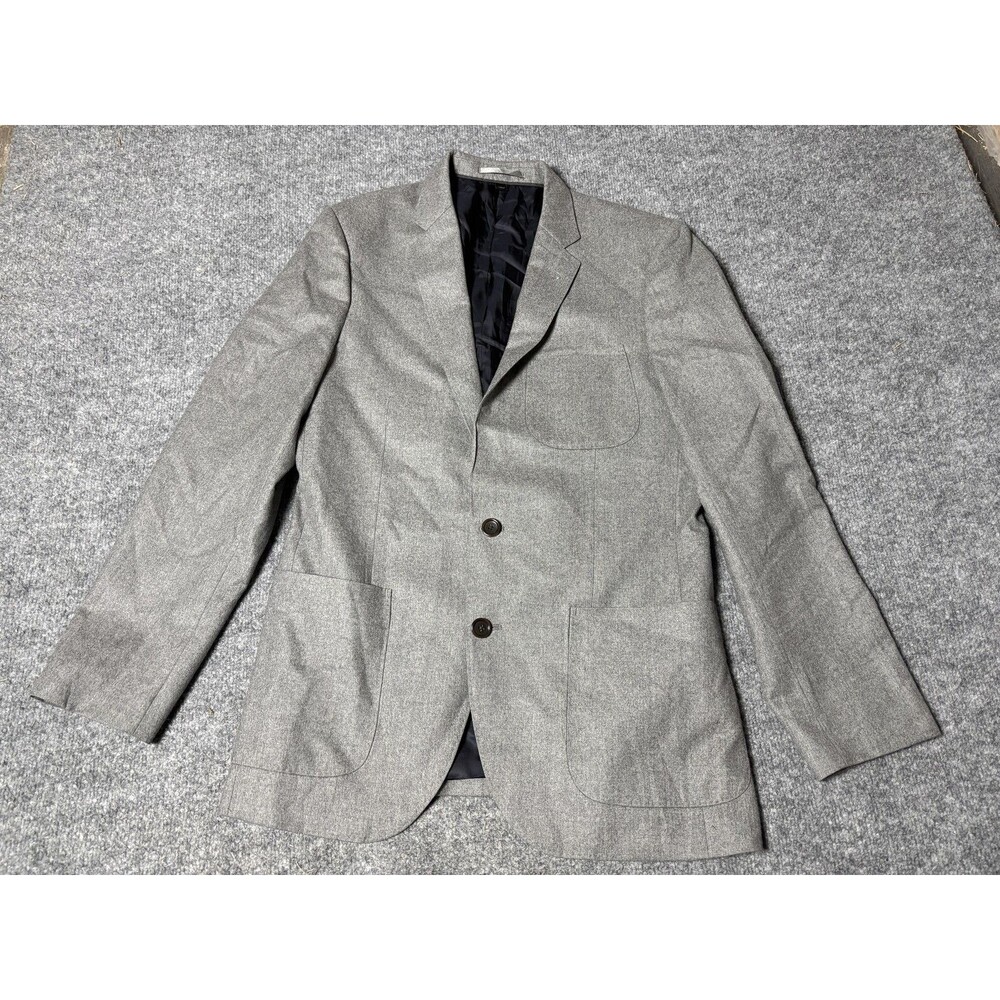 J.CREW Suit Jacket Mens 38R Gray Wool Ludlow Slim 2 Btn Vitale Barberis Canonico